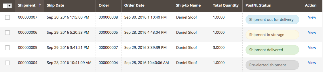 <p>Alle verzendingen is inzichtelijk in één scherm</p>
