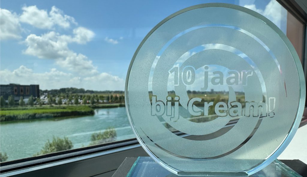 Jubileum: Edwin 10 jaar bij Cream